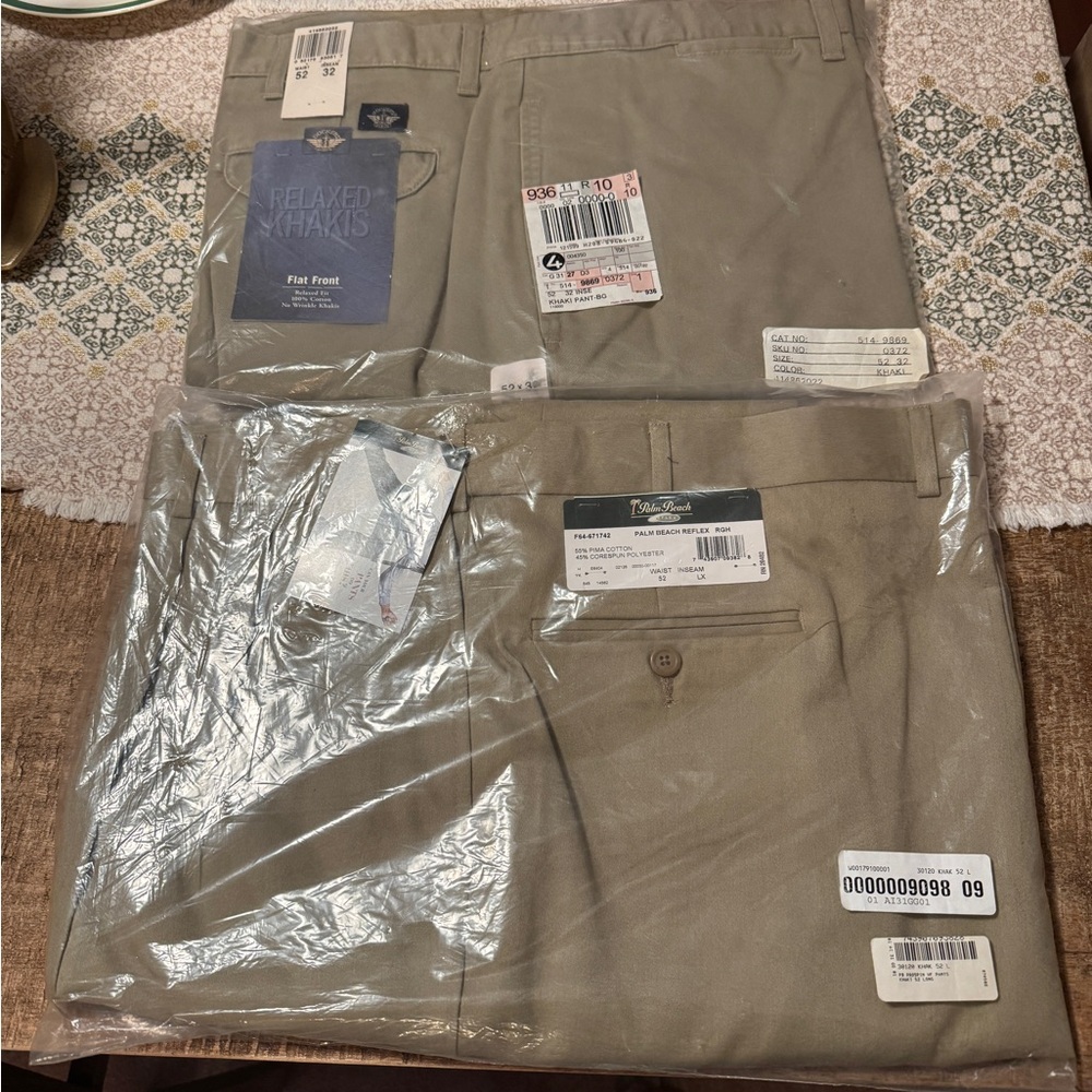Two Pair Chinos - 52x32 1 - Dockers 1 - Palm Beach - Tan Color